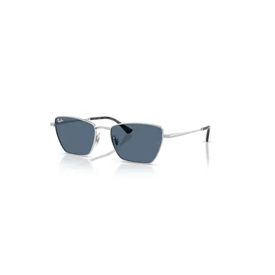 Ray Ban Drea Bio-based Sonnenbrillen Silber Fassung Blau Glas 56-18 In Silver