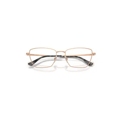 Ray Ban Drea Optics Bio-based Eyeglasses Rosegold Frame Clear Lenses Polarized 56-18 In Gold