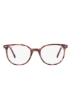 Ray Ban Elliot 48mm Irregular Optical Glasses In Brown