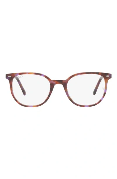 Ray Ban Elliot 48mm Irregular Optical Glasses In Brown