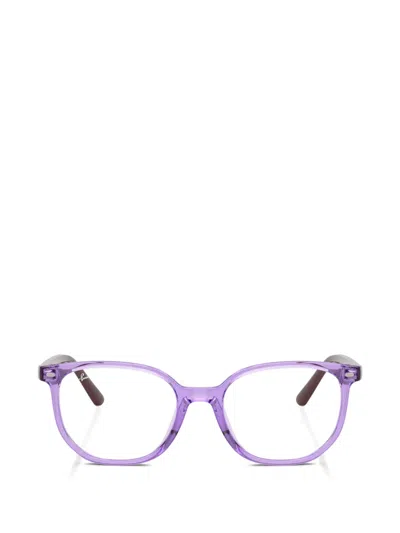 Ray Ban Kids' Elliot Geometric-frame Glasses In Purple