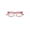 Ray Ban Elliot Optics Eyeglasses Pink Frame Clear Lenses Polarized 52-19 In Pink