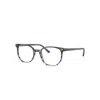 Ray Ban Elliot Optics Eyeglasses Striped Grey & Blue Frame Clear Lenses Polarized 52-19 In Striped Grey & Blue