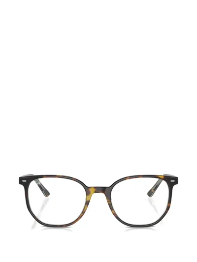 Ray Ban Elliot Round-frame Glasses In Metallic