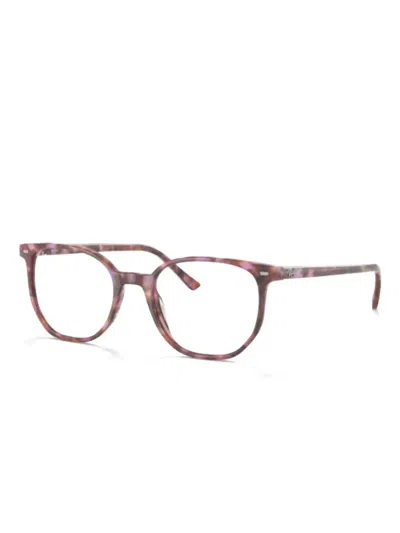 Ray Ban Elliot Round-frame Glasses In Brown