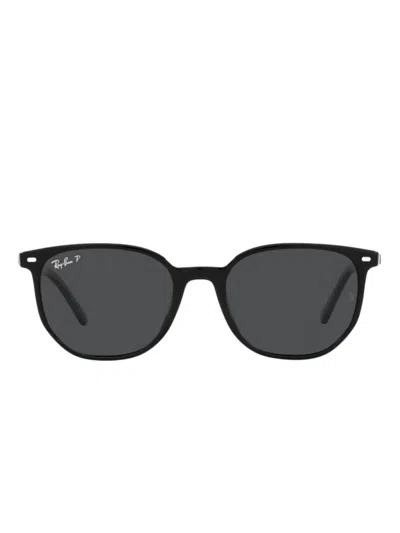 Ray Ban Elliot 52mm Polarized Square Sunglasses In Black