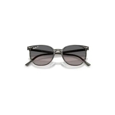 Ray Ban Elliot Sunglasses Striped Grey Frame Grey Lenses Polarized 54-19