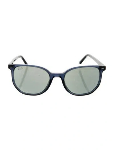 Pre-owned Ray Ban Elliot Wayfarer Sunglasses In Blue