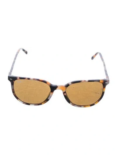 Pre-owned Ray Ban Elliot Wayfarer Sunglasses In Brown