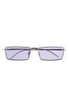 Ray Ban Emy 56mm Rectangular Sunglasses In Gunmetal