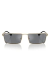 Ray Ban Ray-ban Emy 56mm Rectangular Sunglasses In Light Gold