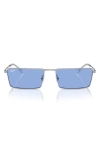 Ray Ban Emy Bio-based Sunglasses Silver Frame Blue Lenses 59-17 In Silver
