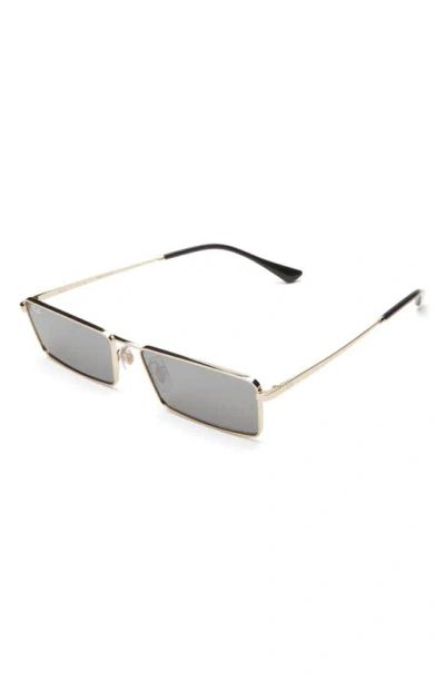 Ray Ban Emy 59mm Rectangular Sunglasses In Light Gold