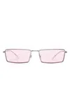 Ray Ban Emy Rectangle-frame Sunglasses In Silver