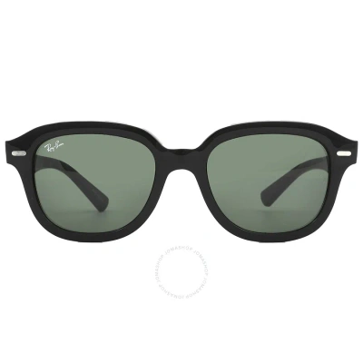 Ray Ban Erik Green Square Unisex Sunglasses Rb4398 901/31 53 In Black / Green