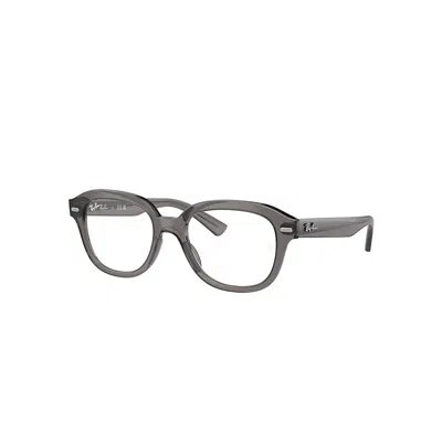 Ray Ban Erik Optics Eyeglasses Opal Dark Grey Frame Clear Lenses Polarized 51-19