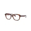 Ray Ban Erik Optics Eyeglasses Striped Havana Frame Clear Lenses Polarized 51-19 In Striped Havana