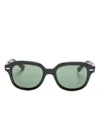Ray Ban Erik Round-frame Sunglasses In Black
