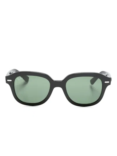 Ray Ban Erik Round-frame Sunglasses In Black
