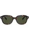 Ray Ban Erik Round-frame Sunglasses In Braun