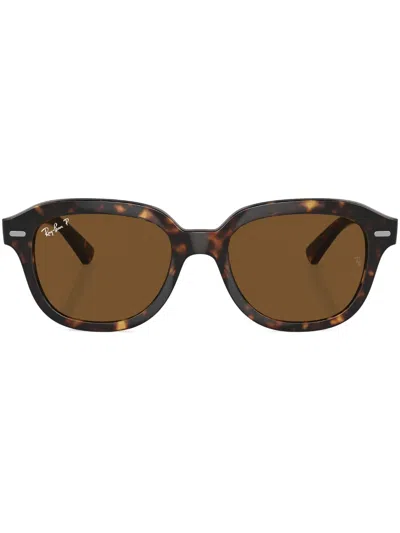 Ray Ban Erik Sunglasses Havana Frame Brown Lenses Polarized 53-20