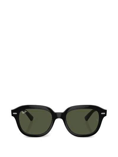 Ray Ban Erik Sunglasses Black Frame Green Lenses 53-20