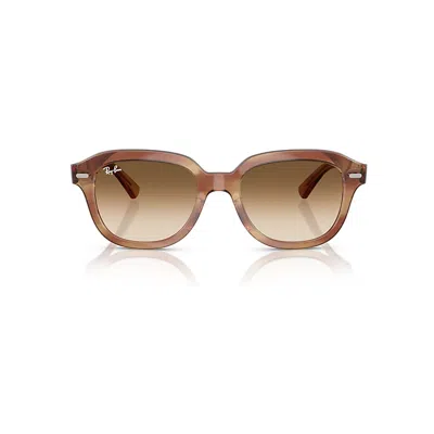 Ray Ban Erik Sunglasses Striped Brown Frame Brown Lenses 53-20