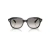 Ray Ban Erik Sunglasses Striped Grey Frame Grey Lenses 51-20 In Striped Grey