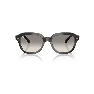 Ray Ban Erik Sunglasses Striped Grey Frame Grey Lenses 51-20