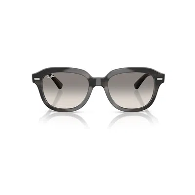 Ray Ban Erik Sunglasses Striped Grey Frame Grey Lenses 53-20