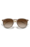 Ray Ban Ray-ban Erika 54mm Gradient Round Sunglasses In Brown