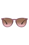 Ray Ban Ray-ban Erika 54mm Gradient Round Sunglasses In Violet