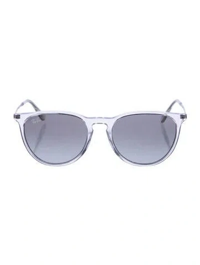 Pre-owned Ray Ban Erika Aviator Sunglasses In Transparent