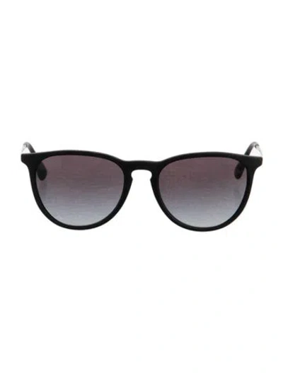 Pre-owned Ray Ban Erika Cat-eye Sunglasses In Black