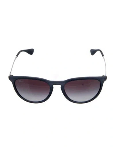Pre-owned Ray Ban Erika Cat-eye Sunglasses In Blue