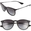 Ray Ban Ray-ban Erika Classic 54mm Sunglasses In Black/grey Grad Grey Polar