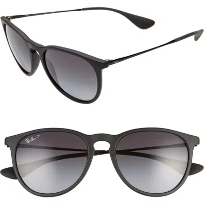 Ray Ban Ray-ban Erika Classic 54mm Sunglasses In Black/grey Grad Grey Polar