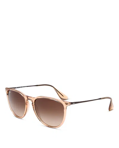 Ray Ban Ray-ban Erika Classic Round Sunglasses, 54mm In Transparent Brown
