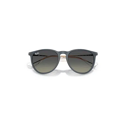 Ray Ban Erika Classic Sunglasses Rubber Blue Frame Grey Lenses 57-18