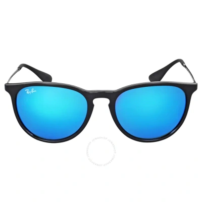 Ray Ban Open Box -  Erika Color Mix Blue Mirror Phantos Ladies Sunglasses Rb4171 601/55 54 In Black / Blue / Green