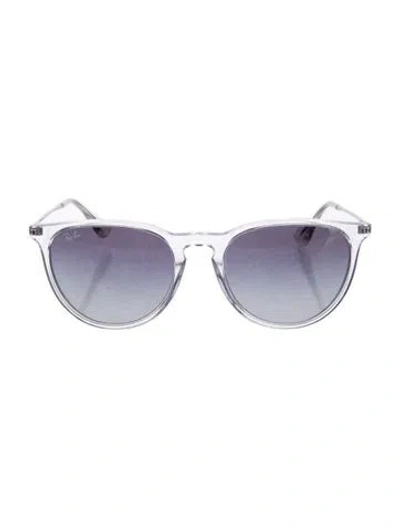 Pre-owned Ray Ban Erika Exclusive Round Sunglasses In Clear