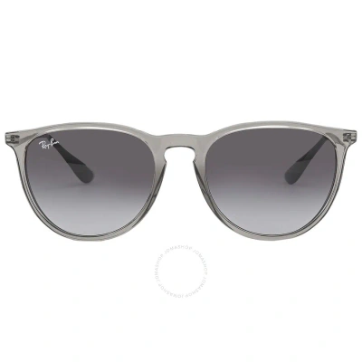 Ray Ban Erika Light Grey Gradient Dark Grey Round Ladies Sunglasses Rb4171 65138g 54 In Dark / Gray / Grey