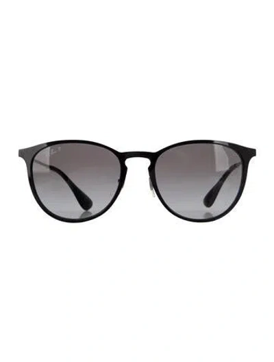 Pre-owned Ray Ban Erika Metal Round Sunglasses In Black