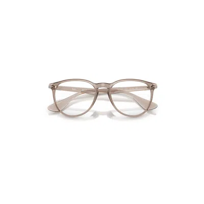 Ray Ban Erika Optics Eyeglasses Transparent Light Brown Frame Clear Lenses Polarized 51-18