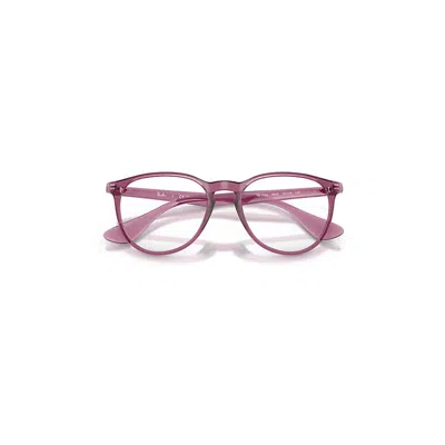 Ray Ban Erika Optics Eyeglasses Transparent Violet Frame Clear Lenses Polarized 51-18