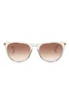 Ray Ban Erika Round-frame Glasses In Brown