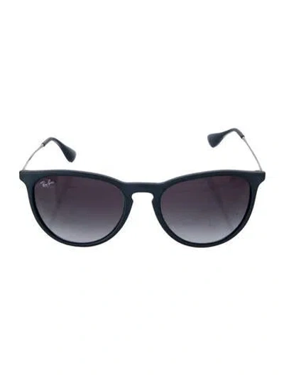 Pre-owned Ray Ban Erika Round Sunglasses In Blue