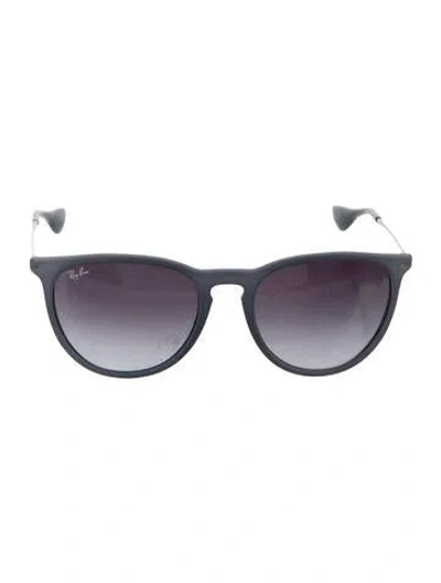 Pre-owned Ray Ban Erika Round Sunglasses In Blue