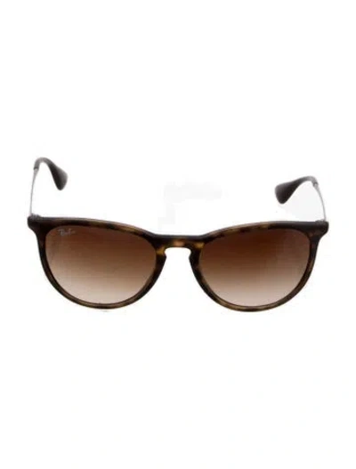 Pre-owned Ray Ban Erika Shield Sunglasses In Brown
