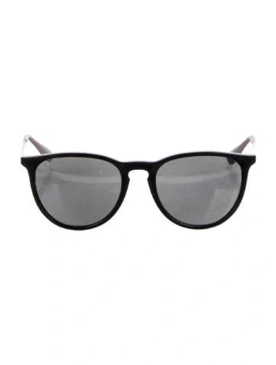 Pre-owned Ray Ban Erika Wayfarer Sunglasses In Black